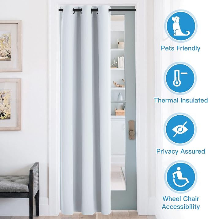 RYB HOME Blackout Curtains for Bedroom Closet Living Room Nursery Dining | - Image 2