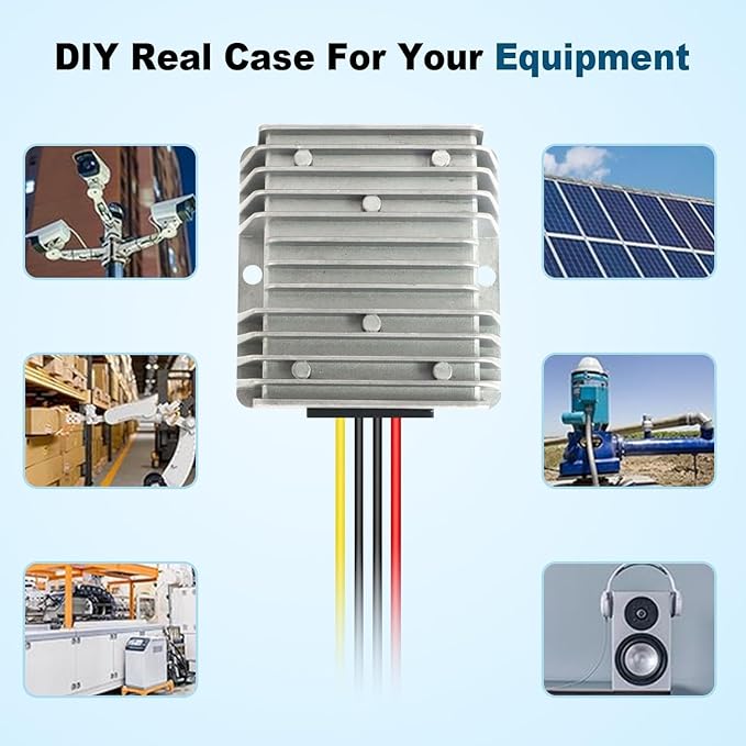 DC Buck Converter 24V 36V to 12V 20A 240W, Adjustable Voltage Regulator Module, High Efficiency Step Down Power Supply, Mini DC Converter for LED, Car, Battery, Solar System, Arduino (Input 20-36V)