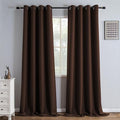 IGEMAEVE Blackout Curtains for Bedroom Grommets Chocolate 52" W x 96" L | by IGEMAEVE