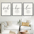 Houmury Set of 3 Framed Farmhouse Bible Verses Wall Decor Sign 11”x14” by Houmury
