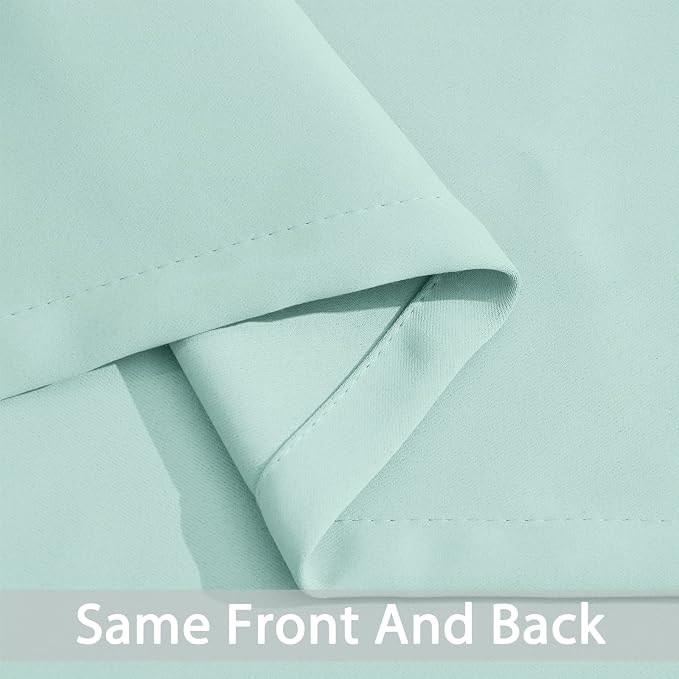 Yakamok Room Darkening Curtains 70x84 inch Length Aqua-Living Room | 2 panels - Image 5
