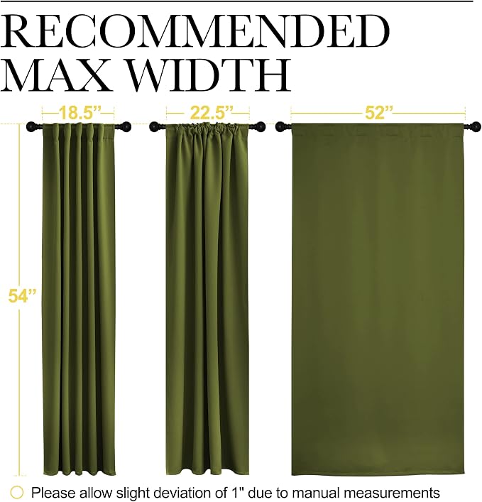 NICETOWN Bedroom Curtains Blackout Draperies Panels - Image 8