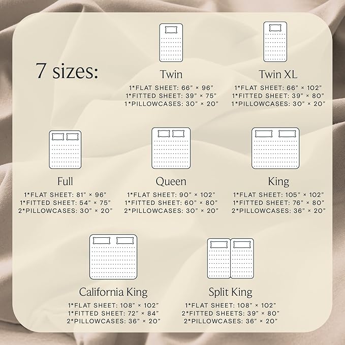 LuxClub 4 PC Full Sheet Set, Deep Pockets Wrinkle Free Cooling Bed Sheets Hotel Bedding for Women, Men, Kids & Teens, Includes 1 Fitted Sheet, 1 Flat Sheet and 2 Pillowcases-Soft Light Khaki