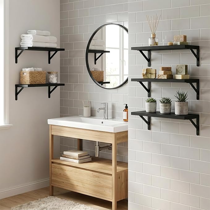 Fixwal Wall Floating Shelves for Home Decor | Wood Shelves, Natural Grain - Image 6