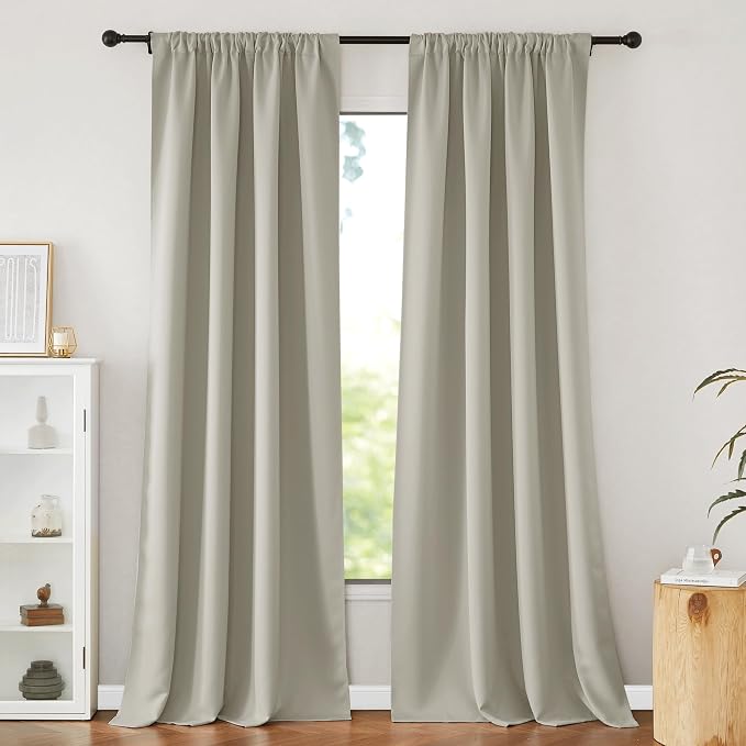 NICETOWN Natural Curtains 108" Length - Image 8