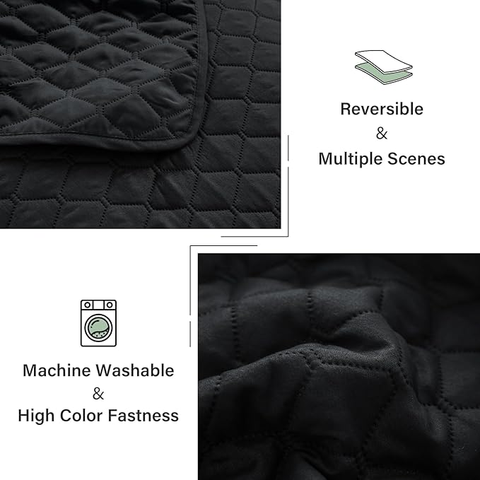 Exclusivo Mezcla Reversible Full Queen Quilt Bedding Set, Soft Microfiber - Image 5