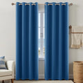 KOUFALL Denim Blue Blackout Curtains 96 Inches Long, Farmhouse Coastal Summer by KOUFALL