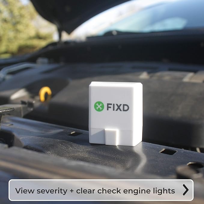 FIXD Bluetooth OBD2 Scanner for Car - Car Code Readers & Scan Tools for iPhone & Android - Wireless OBD2 Auto Diagnostic Tool to Check Engine & Fix All Cars & Vehicles ‘96 or Newer (3 Pack)
