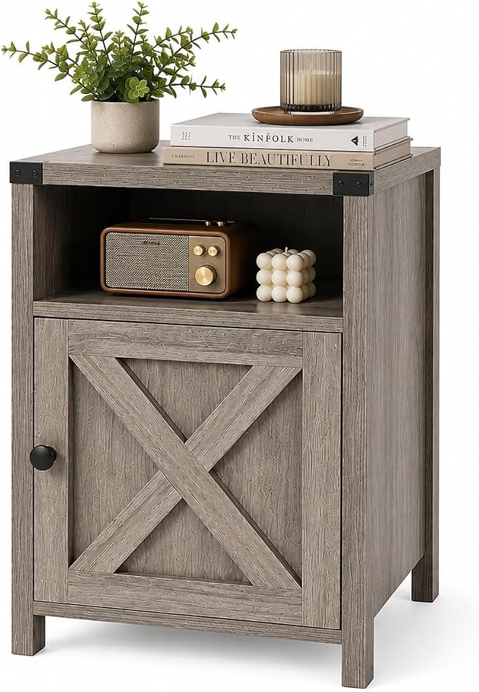 Farmhouse End Table, Nightstand by Catrimown