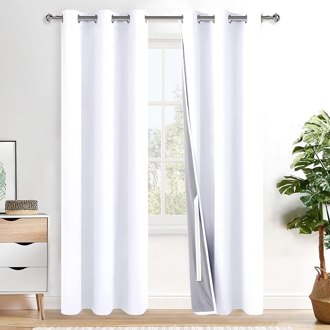 XWZO White Blackout Curtains by XWZO