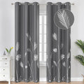 Dark Grey Blackout Curtains for Bedroom, Room Darkening Thermal Insulated by ESTELARTEXTILER