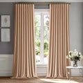 MIULEE Blush Beige Velvet Pinch Pleat Blackout Curtains W52 X L108 Inches | 2 by MIULEE
