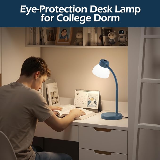 Desk Lamps for Home Office, Small LED Reading Lamp, 5000K Eye-Care Desk Light | - Image 4