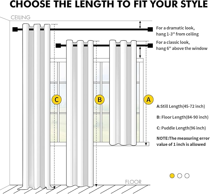 MIULEE Blackout Curtains for Bedroom 2 Panels 34 x 54 Inch Long Beige | Thermal - Image 7