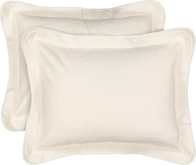 King Charles Modern Farmhouse Floral Matelasse Bedspread, 100% Cotton - Image 4