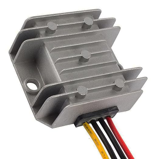 MGGi DC/DC Voltage Reducer Converter Regulator 12V 24V Step Down to 5V 3A 15W, Converter Regulator Power Supply Module Buck Transformer for Golf Cart Forklifts Car Vehicle, Aluminum
