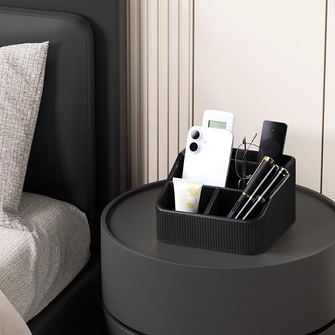 Small Remote Control Holder Bedside Nightstand Organizer Desk Caddy | 4 - Image 5