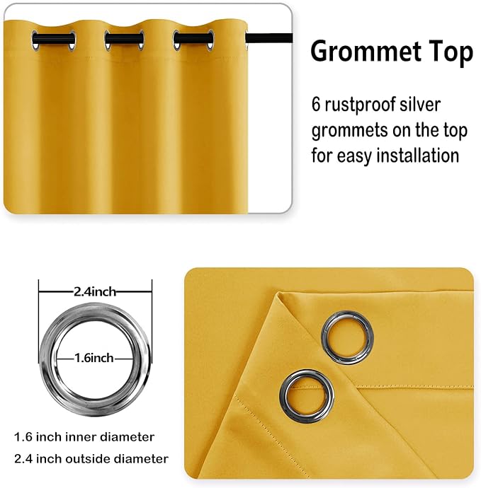 DWCN Blackout Short Curtains for Bedroom - Image 6