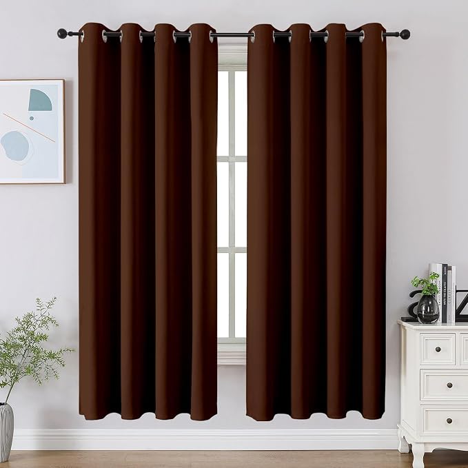 CUCRAF Blackout Curtains for Bedroom, Thermal Insulated Room Darkening Grommet by CUCRAF