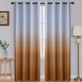 SimpleHome Ombre Gradient Burnt Orange White to Gray Curtains Bedroom 84L | by SimpleHome