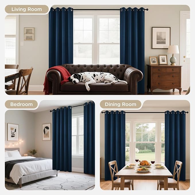Joydeco Blackout Curtains 95 Inch Length 2 Panels Set, Thermal Insulated Long - Image 8
