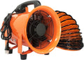 FICBXRA Utility Blower Fan 10 Inch Portable Axial Exhaust Fan 350W/2.6A 1600CFM High Velocity Ventilator with 32FT Duct Hose for Exhausting & Ventilating at Home and Job Site