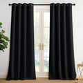 NICETOWN Room Darkening Draperies Curtains Panels, 2 Panels Black W52 x L96 by NICETOWN