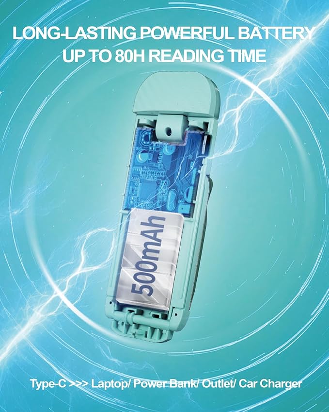 HEMONNKAM Book Reading Light, Rechargeable Clip on Booklight, Eye Caring 3 - Image 8