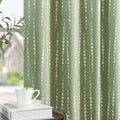 jinchan Boho Blackout Curtains 84 Inches Long Moon Phase Printed Drapes | Sage by JINCHAN
