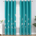 Teal Blackout Curtains for Living Room, Grommet Curtains by ESTELARTEXTILER