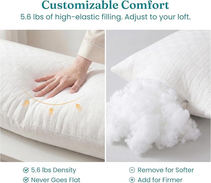 Oubonun Full Body Pillow for Adults, Soft and Fluffy Large Body Pillow for - Image 4