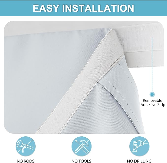 RYB HOME Blackout Door Curtain for Patio Front Tricia French Door Window | - Image 2