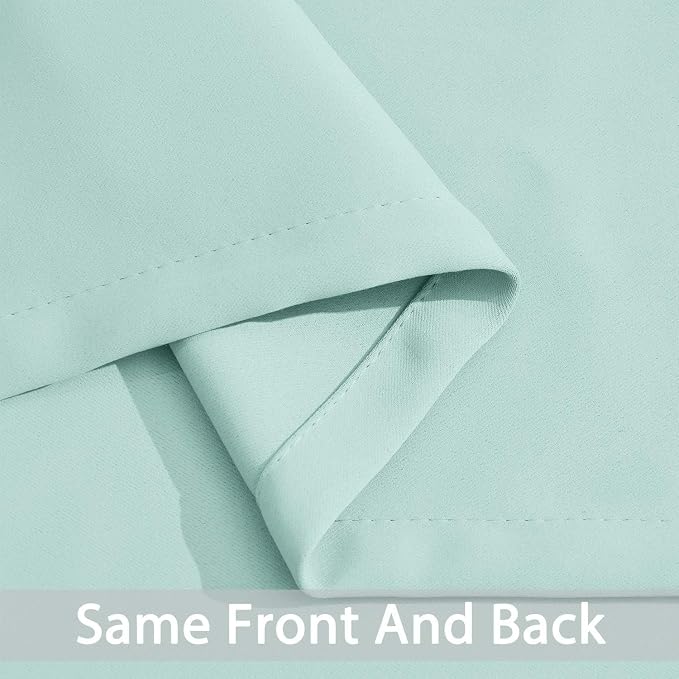 Yakamok Blackout Curtains 38x36 inch Aqua Thermal Drapes-Kitchen | 2 panels - Image 5