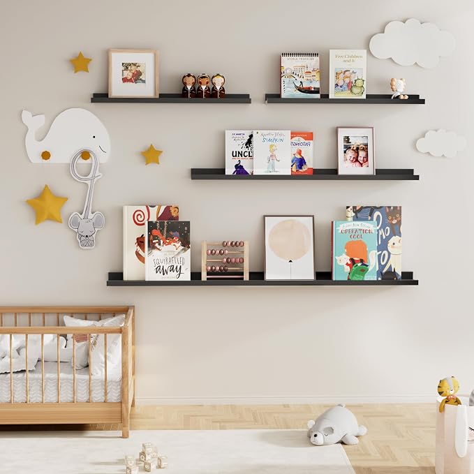 Fun Memories Picture Ledge Shelf, 32 Inch Floating Shelves Set of 2, Large - Image 7