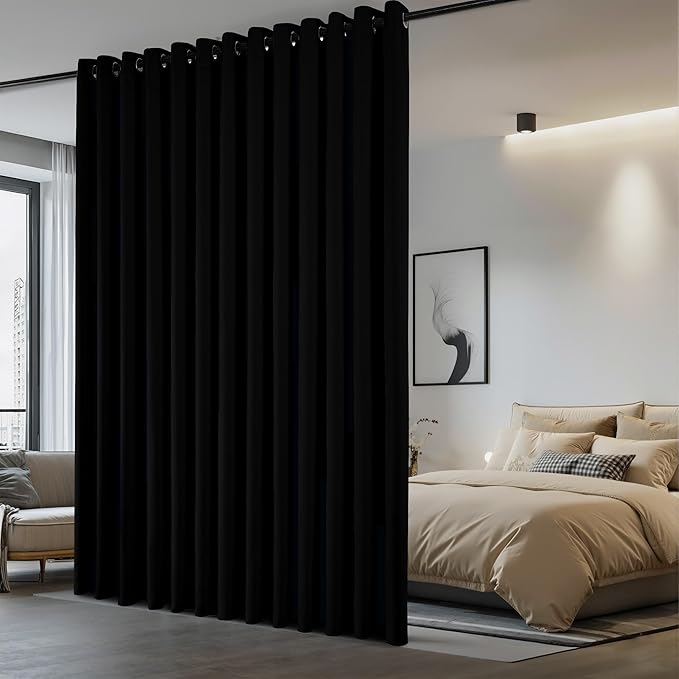 NICETOWN Closet Door Curtain, Room Dividers Panel Screens Partitions, Wide by NICETOWN