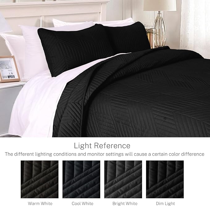 Exclusivo Mezcla Ultrasonic Twin Quilt Bedding Set, Soft Microfiber, Modern - Image 3