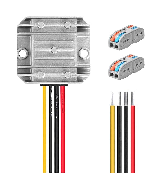 Gebildet Voltage Regulator Reducer DC 8V ~ 40V to 12V 3A 36W Converter- DC 36V 24V 18V to 12V Step Down Up Converter Regulator Waterproof Module Transformer