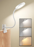 White Clip On Reading Light, 450LM Book Light, 3 Modes Stepless Dim | CRI95 by deeloopLEDlight