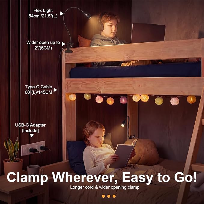 1 Pcs LED Clip on Reading Light - Image 7