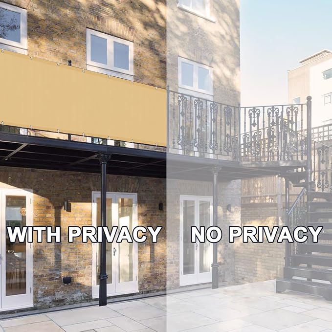LOVE STORY 3' x 16' Balcony Privacy Screen Cover - Image 4