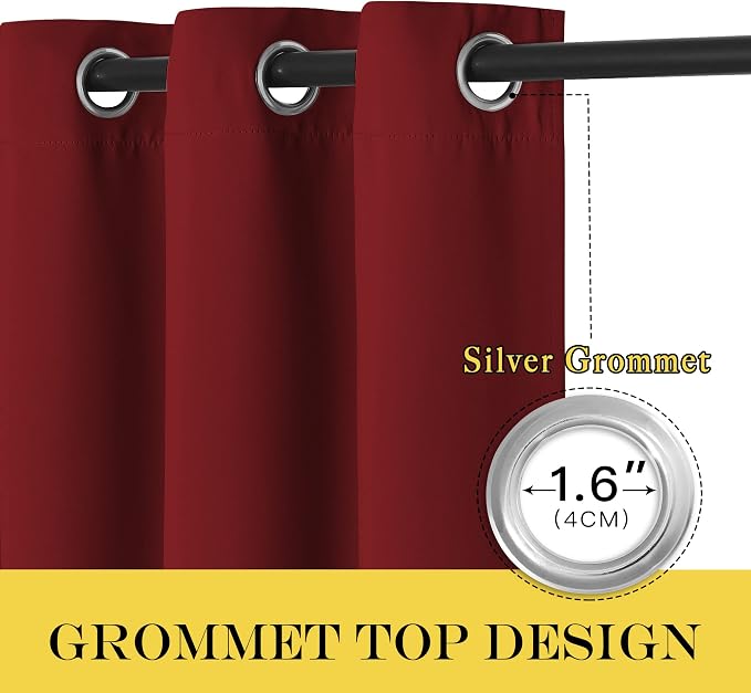 NICETOWN Room Darkening Short Curtain 54 inches Long - Image 6