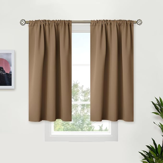 BGment Taupe Blackout Curtains 40 Inches Length by BGment