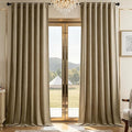 Timeper Taupe Velvet Curtains 84 inches 2 Panels, Light Blocking Curtains by Timeper