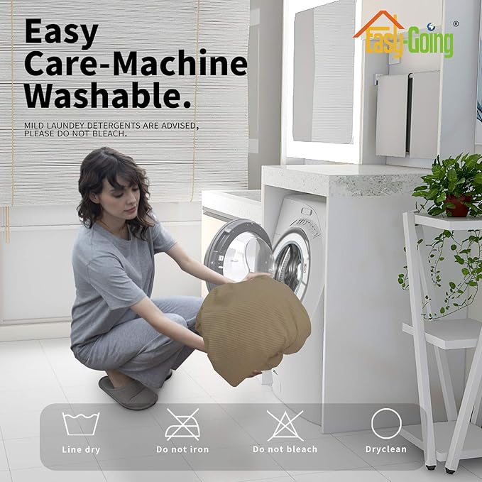 Easy-Going 8 Pieces Recliner Sofa Stretch Sofa Slipcover Sofa Cover Furniture Protector Couch Soft with Elastic Bottom Kids, Spandex Jacquard Fabric Small Checks Tan