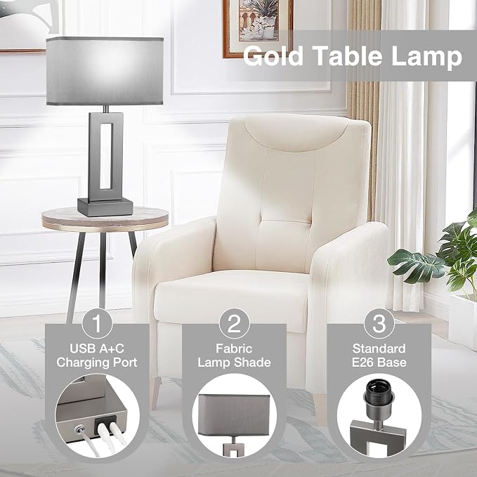 Seealle Bedroom Table Lamps Set of 2 - Image 4