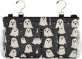 Cute Halloween Ghost Blacck Bedside Caddy by QwThum