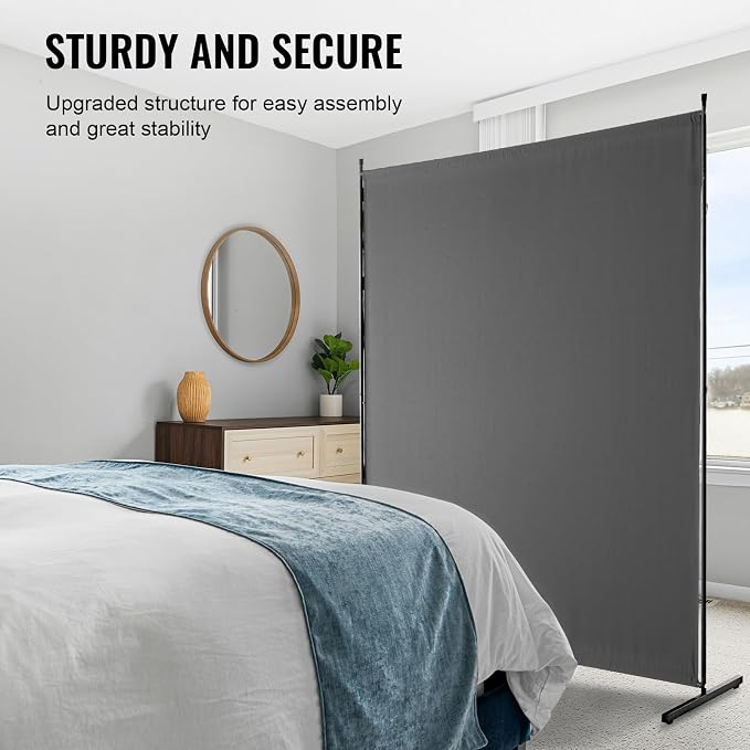 VEVOR Room Divider, Single Panel Room Divider, 6FT Privacy Screen Indoor - Image 4
