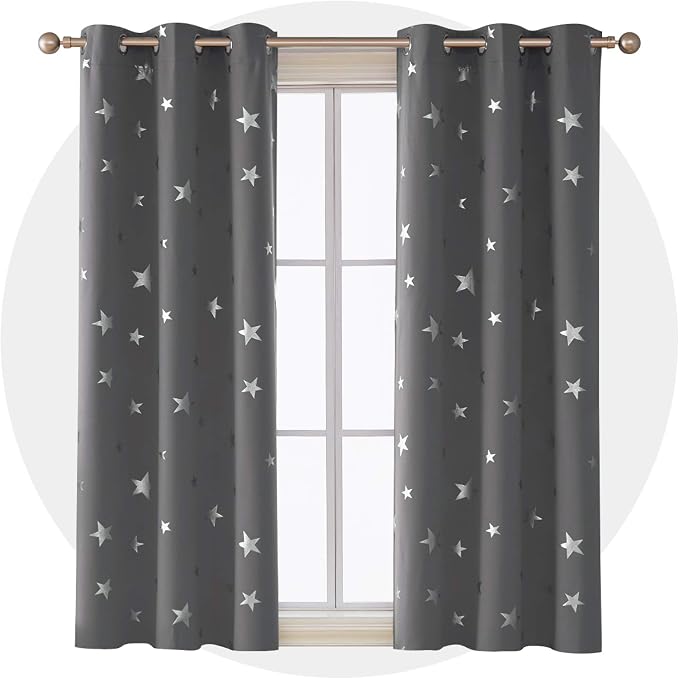 Deconovo Light Grey Blackout Curtains 2 Panel Set - Image 6