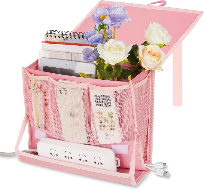 Bedside Caddy Organizer for Dorm Bed Rails by Retyion