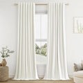 Ivory 100% Blackout Curtains 84 Inch Length 2 Panels Set by Guken